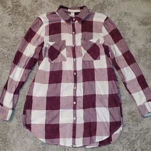 Burgundy Flannel Shirt
